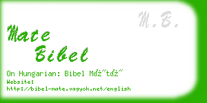 mate bibel business card
